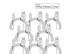 DELTON MFI 4ft Lightning Cables - 8 Pack
