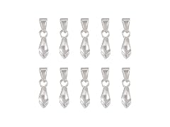 Craftdady Silver Pendant Pinch Clip Bail Clasps 200Pcs