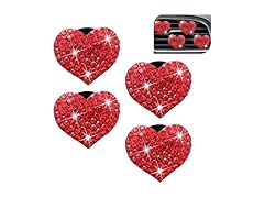Zikefest Zikefest 4PCS Bling Heart Air Vent Cli
