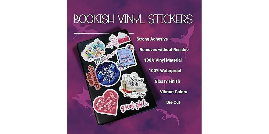 50 PCS Bookish Stickers for Book Lovers