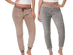 Plush Pants 2-Pack, Heather Grey/Camel