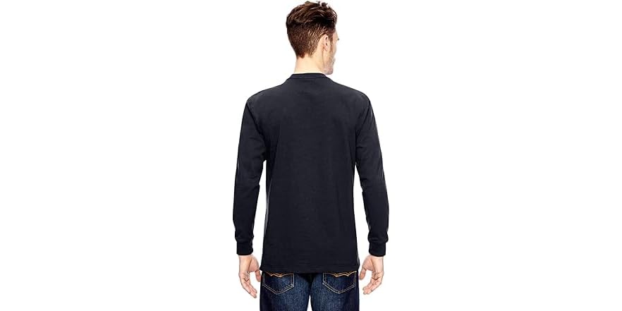 Dickies Long Sleeve Heavyweight Crew Neck T-Shirt da Lavoro, Blu Baltico Single Dye Heather, M Uomo
