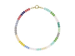 Dascus Boho Beaded Necklace Rainbow