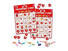 Valentine’s Day Bingo Game for Kids, Bingo Cards 