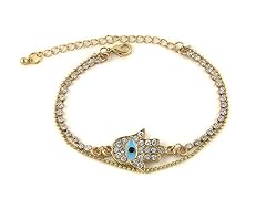 18K Gold Plated Swarovski Element Hamsa Bracelet