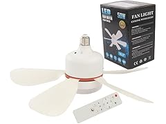 YoYuZJ Ceiling Fan with Light E26/E27