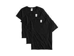 Hanes Black Comfort 3Pack Tees (XS)
