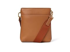 Faux Leather Sling Crossbody Bag, Tan