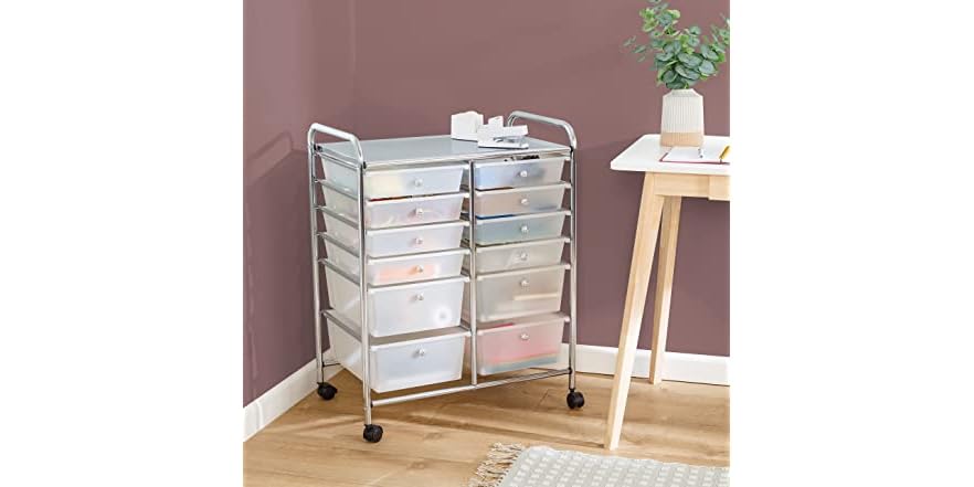 Honey Can Do 12 Drawer Rolling Cart