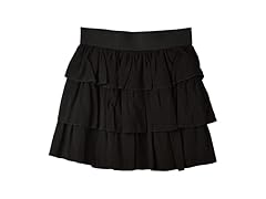 Amy Byer Tiered Skirt (XL) Black