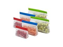 Goodful Reusable Standup Food Storage Bags (6 pack, Assorted Sizes)