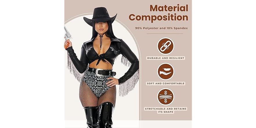 Sexy Forplay Lasso Up Cowgirl Western Cowboy Metallic Gold Costume 552974 main image 1
