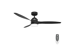 Hunter Fan 52" Matte Black Indoor/Outdoor Ceiling Fan