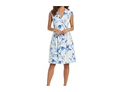 Vince Camuto Women Cap Sleeve Dress Ivory Multi