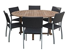 60-Inch Table, 6 Silver Sidechairs