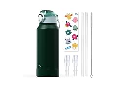 Konokyo FLOWPLAY 32oz Push-Button Bottle, Dark Green