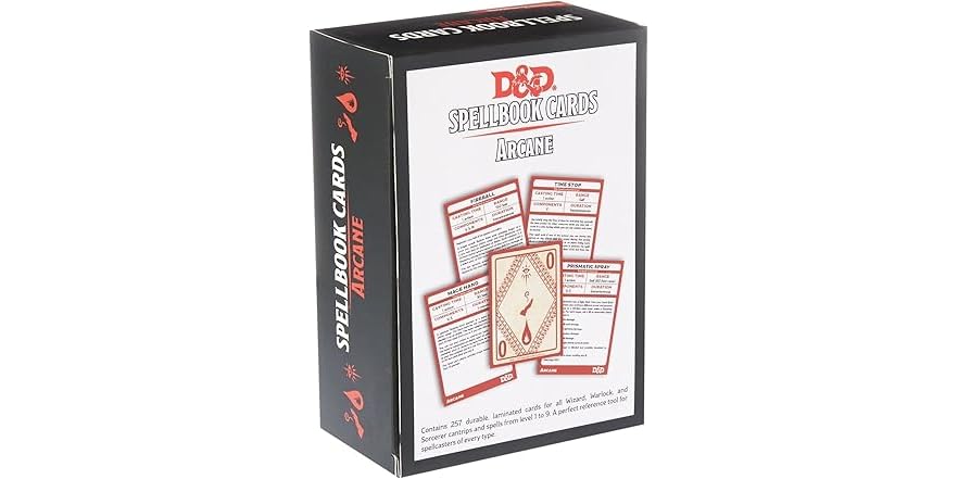 D&D Arcane Spellbook Cards – 257 Spells for Wizards & Sorcerers - Image 2