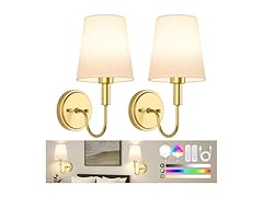 Wireless Rechargeable Wall Sconce, 2 Pack -Choose Color