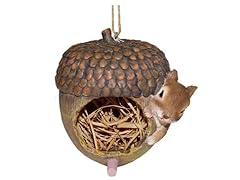 5" Resin Acorn and Squirrel Bird House