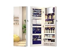 Vlsrka LED Lights Mirror Jewelry Cabinet