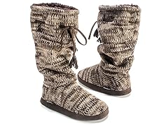 Tall Grace Tie Boot, Brown Marl