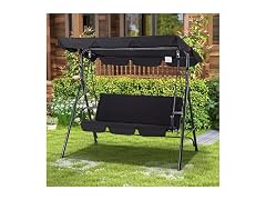 Esright Patio Swings Outdoor, 3-Seat Outdoor Porch Swing Chair