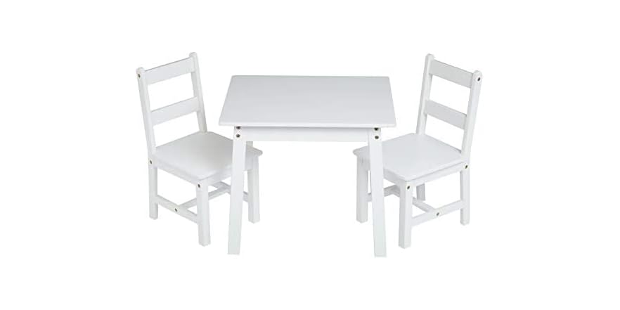 Kids Solid Wood Table and 2 Chair Set