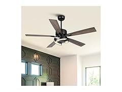 Parrot Uncle F6366BK-PU 52 Inch Ceiling Fans with Ligh