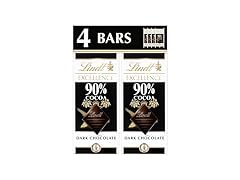 Lindt Excellence 90% Dark Choc Bars 4ct