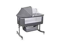 2-in-1 Baby Bassinet Bedside Crib