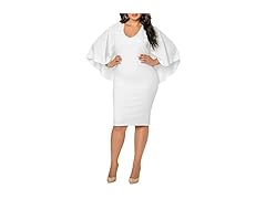 LaSuiveur Womens V Neck Dress