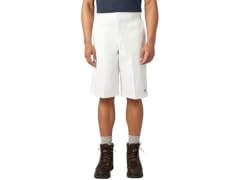 Dickies Men (32) 13-Inch Loose Work Shorts White