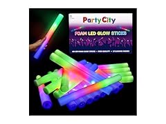 Party City 48pk LED Foam Glow Sticks 14”