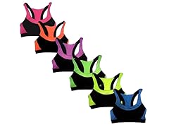 6Pk Dual-Tone Sports Bras