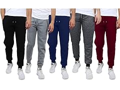 3PK Mens Asst Joggers w/ Tech Pockets