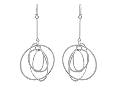 Sterling Silver Round Dangling Earrings