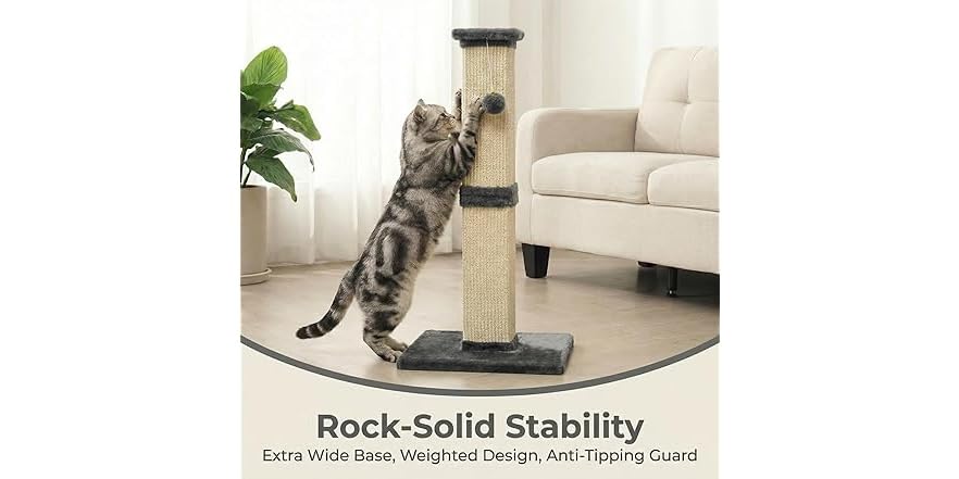 Fansafurn Tall Cat Scratching Post, 32''