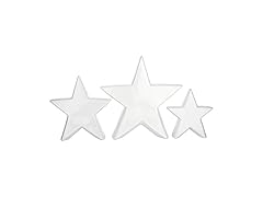 Ceramic Star Sculptures for Mantle or Tabletop, Set of 3
