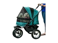 Pet Gear No-Zip Double Pet Stroller, Jade
