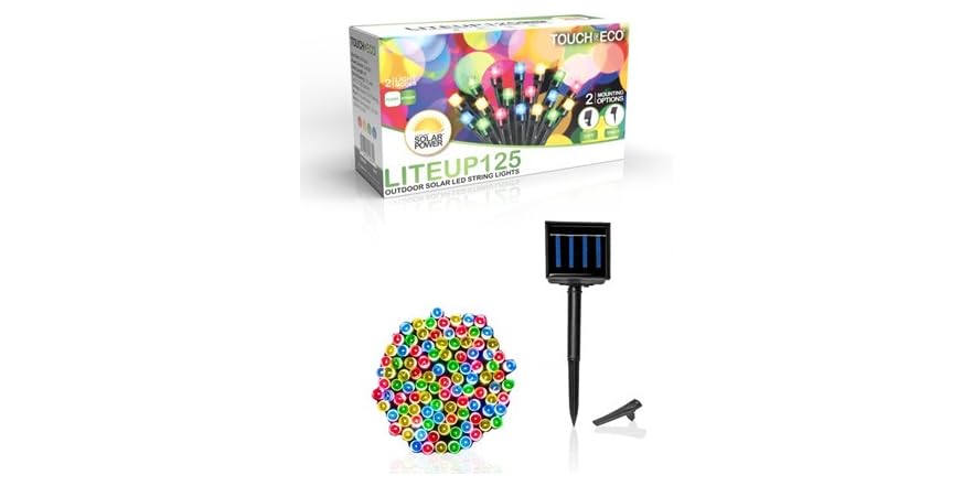 Solar LITEUP125 String Lights Multi Color