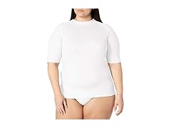 Kanu Surf Women's Plus UPF50 Rash Top Wht (3X)