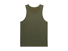 Savage X Mens (M) Flocked Monogram Tank Green