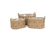 Abbott Collection Large Oval Woven Baskets