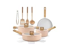 NutriChef 14-Piece Non-Stick Ceramic Cookware Set 