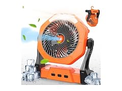 AUSIC Portable Misting Camping Fan, 8"