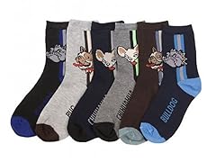 6-Pack Boys Dog Socks (4 - 8 Years)