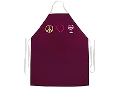 Attitude Aprons Peace Love Wine