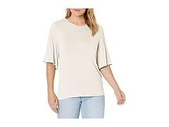 Wrangler Women (M) 3/4 Sleeves Smocked Knit Top