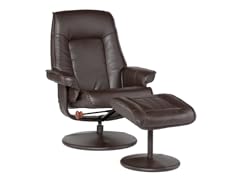 Recliner & Ottoman Bonded Leather-Brown