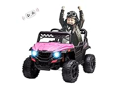 12V Ride On UTV, Pink